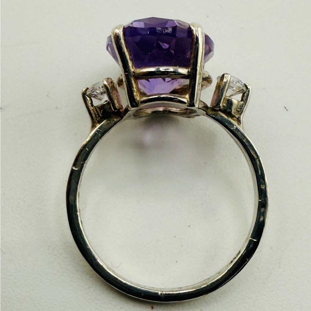 Gorgeous Oval Cut 4 CT Genuine Amethyst Size 6-1/2 .925 - Picture 15 of 17